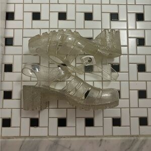Women's Glitter Jelly Sandals